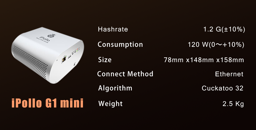 iPollo G1 mini 1.2Gh Grin 4.2Gh MWC Miner - Grin Coin Miner - 2